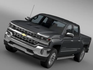 chevrolet silverado ltz crew cab gmtk2 standart bo 3D Model