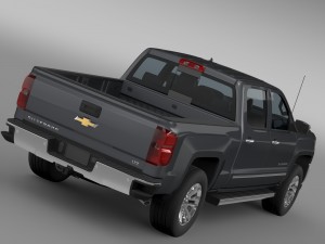 chevrolet silverado ltz crew cab gmtk2 standart bo 3Dモデル
