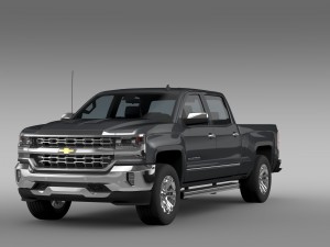 chevrolet silverado ltz crew cab gmtk2 standart bo 3Dモデル