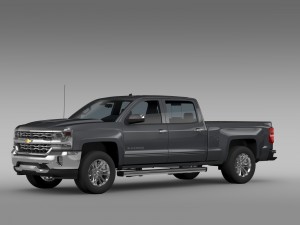 chevrolet silverado ltz crew cab gmtk2 standart bo 3Dモデル