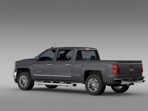 chevrolet silverado ltz crew cab gmtk2 standart bo 3Dモデル