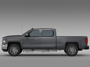 chevrolet silverado ltz crew cab gmtk2 standart bo 3Dモデル