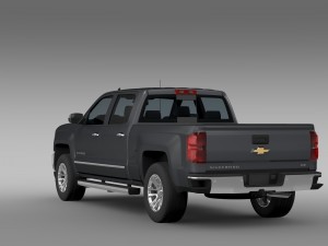 chevrolet silverado ltz crew cab gmtk2 standart bo 3Dモデル