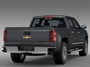 chevrolet silverado ltz crew cab gmtk2 standart bo 3Dモデル