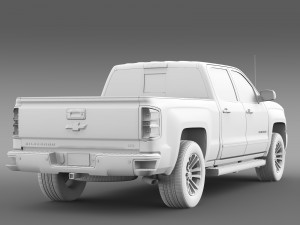 chevrolet silverado ltz crew cab gmtk2 standart bo 3Dモデル