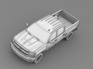 chevrolet silverado ltz crew cab gmtk2 standart bo 3Dモデル