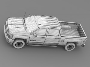 chevrolet silverado ltz crew cab gmtk2 standart bo 3Dモデル