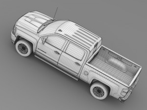 chevrolet silverado ltz crew cab gmtk2 standart bo 3Dモデル