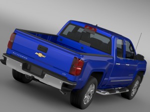 chevrolet silverado ltz double cab gmtk2 standart 3D Model
