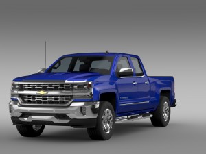chevrolet silverado ltz double cab gmtk2 standart 3D Model