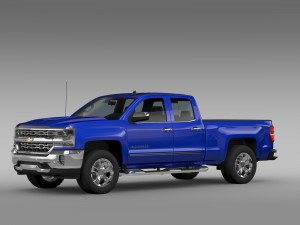 chevrolet silverado ltz double cab gmtk2 standart 3D Model