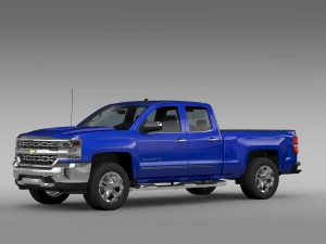 chevrolet silverado ltz double cab gmtk2 standart 3D Model