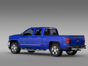 chevrolet silverado ltz double cab gmtk2 standart 3D Model