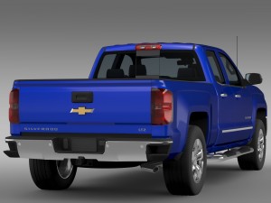 chevrolet silverado ltz double cab gmtk2 standart 3D Model