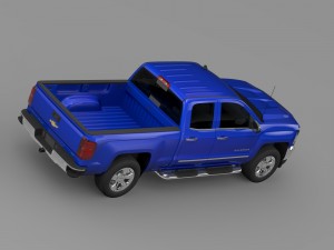 chevrolet silverado ltz double cab gmtk2 standart 3D Model