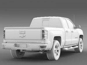 chevrolet silverado ltz double cab gmtk2 standart 3D Model