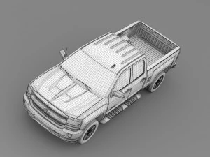 chevrolet silverado ltz double cab gmtk2 standart 3D Model