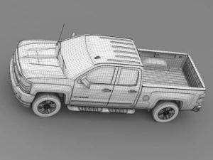 chevrolet silverado ltz double cab gmtk2 standart 3D Model