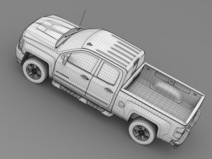 chevrolet silverado ltz double cab gmtk2 standart 3D Model