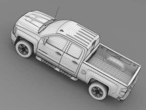 chevrolet silverado ltz double cab gmtk2 standart 3D Model