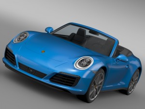porsche 911 carrera 4 cabriolet 991 2016 3D Model