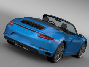 porsche 911 carrera 4 cabriolet 991 2016 Model 3D