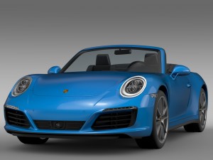 porsche 911 carrera 4 cabriolet 991 2016 Model 3D