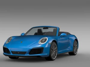 porsche 911 carrera 4 cabriolet 991 2016 3D Model