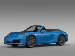 porsche 911 carrera 4 cabriolet 991 2016 Model 3D