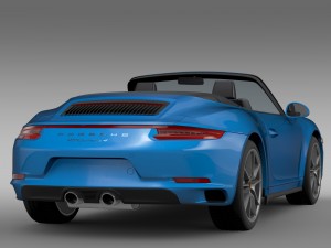 porsche 911 carrera 4 cabriolet 991 2016 Model 3D