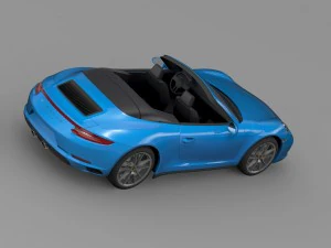 porsche 911 carrera 4 cabriolet 991 2016 3D Model