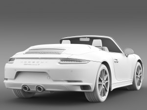 porsche 911 carrera 4 cabriolet 991 2016 Model 3D