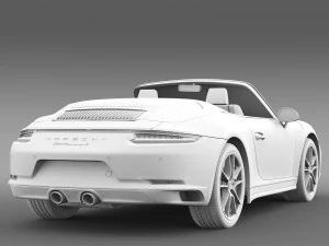 porsche 911 carrera 4 cabriolet 991 2016 3D Model