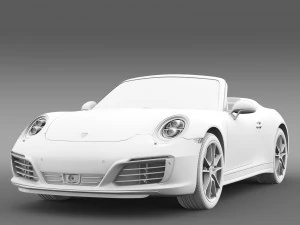 porsche 911 carrera 4 cabriolet 991 2016 3D Model