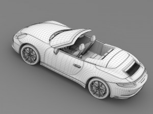 porsche 911 carrera 4 cabriolet 991 2016 Model 3D