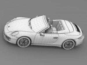 porsche 911 carrera 4 cabriolet 991 2016 3D Model