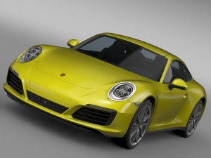porsche 911 carrera 4 coupe 991 2016 3D 모델