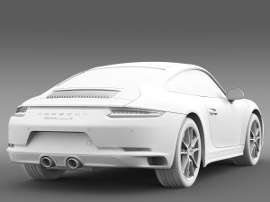 porsche 911 carrera 4 coupe 991 2016 Model 3D