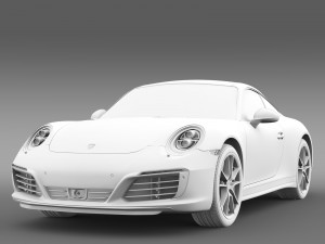porsche 911 carrera 4 coupe 991 2016 Model 3D