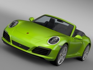 porsche 911 carrera 4s cabriolet 991 2016 3D Model
