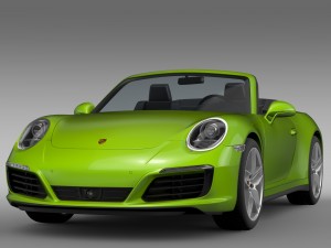porsche 911 carrera 4s cabriolet 991 2016 3D Model