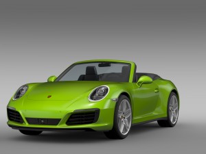porsche 911 carrera 4s cabriolet 991 2016 3D Model