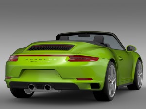 porsche 911 carrera 4s cabriolet 991 2016 3D Model