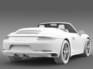 porsche 911 carrera 4s cabriolet 991 2016 3D Model