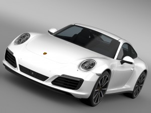 porsche 911 carrera 4s coupe 991 2016 3D 模型