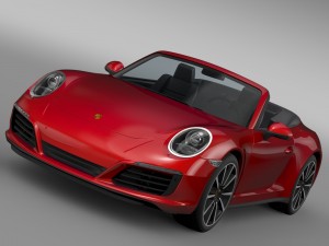 porsche 911 carrera cabriolet 991 2016 3D Model