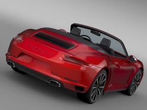 porsche 911 carrera cabriolet 991 2016 3D Model