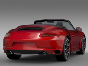 porsche 911 carrera cabriolet 991 2016 3D Model