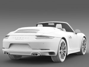 porsche 911 carrera cabriolet 991 2016 3D Model