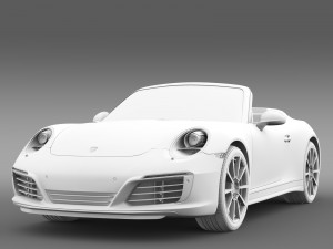 porsche 911 carrera cabriolet 991 2016 3D Model